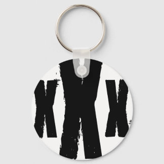 die Markierung der geraden Kante Schlüsselanhänger