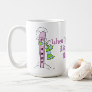 Die Marshmallows ausbrechen - Winterthermometer Kaffeetasse