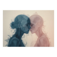 Die Maske der Emotionen Plakat Abstrakte Mauer Kun