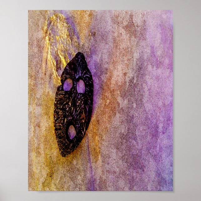 Die Maske der Natur am Strand Poster (Vorne)