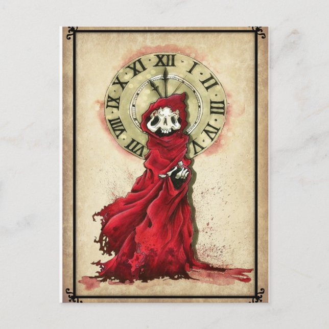 Die Maske des Roten Todes, Edgar Allan Poe Postkarte (Vorderseite)