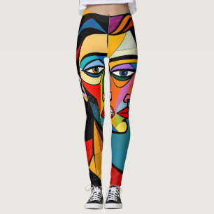 Die Maske und das Monster - Porträt eines Betrüger Leggings