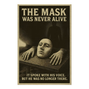 Die Maske war nie lebend - ein Flüsterling in Dunk Poster