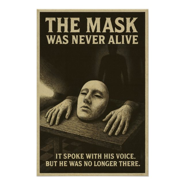 Die Maske war nie lebend - ein Flüsterling in Dunk Poster (Vorderseite)