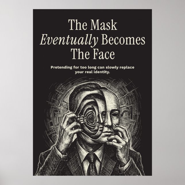 Die Maske wird irgendwann zum Gesicht Poster (Vorne)