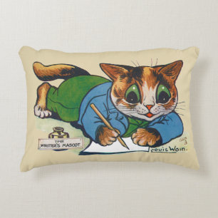 Die Maskottkatze des Schriftstellers, Louis Wain Dekokissen