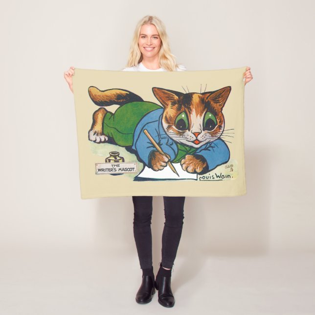 Die Maskottkatze des Schriftstellers, Louis Wain Fleecedecke (Beispiel)