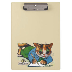 Die Maskottkatze des Schriftstellers, Louis Wain Klemmbrett