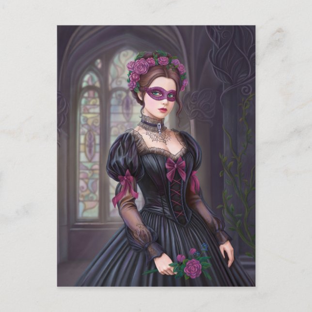 Die Masquerade Viktorianisch Postkarte (Vorderseite)