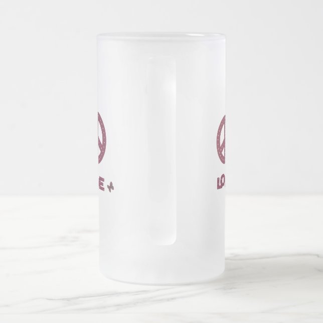 Die mattierte Tasse der Liebe und des Friedens (Henkel)