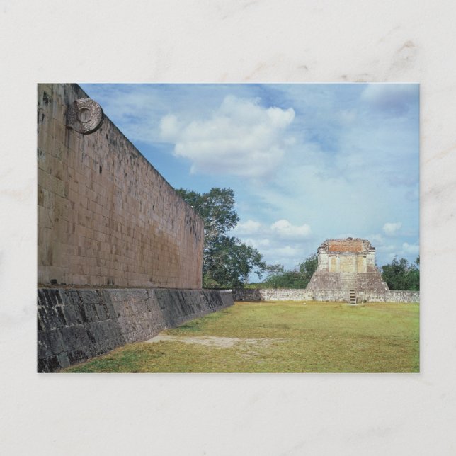 Die Mauer des Ball Court Postkarte (Vorderseite)