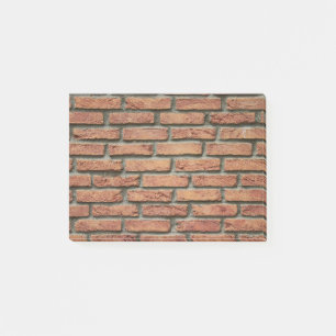 Die Mauer roten Steine Post-it Klebezettel