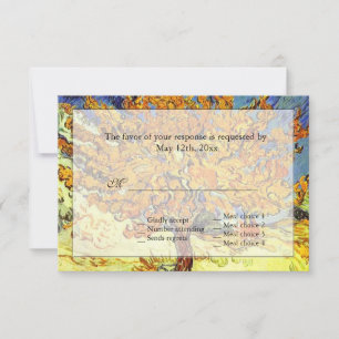 Die Maulbeerbaum-Sommer-, Herbst-RSVP-Hochzeit RSVP Karte