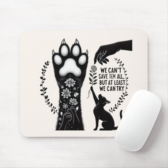 Die Maus-Pad der Katzen gerettet Mousepad (Mit Mouse)