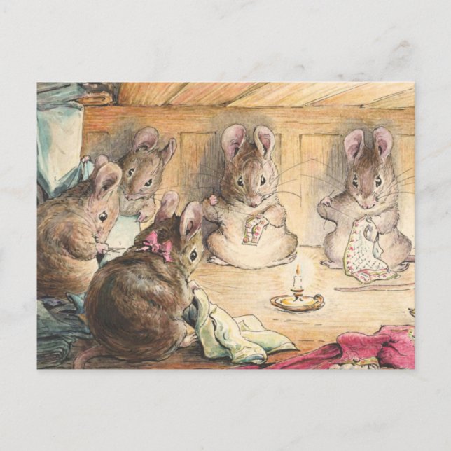 Die Mäuse säen von Beatrix Potter Postkarte (Vorderseite)