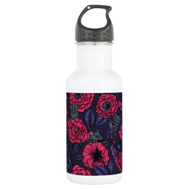 Die Mäuseparty Edelstahlflasche (Vorderseite)