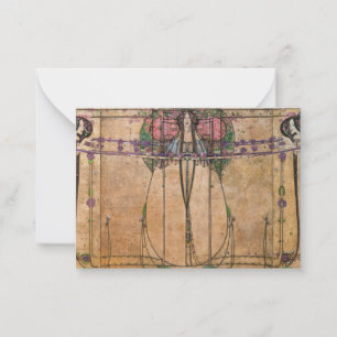 Die May-Königin von Margaret Macdonald Mackintosh Mitteilungskarte