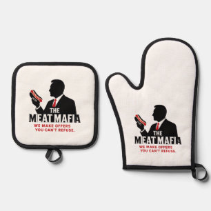 Die Meat Mafia Ofenhandschuh- und Topflappen-Set – Ofenhandschuh & Topflappen-Set