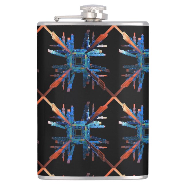 Die Mechanik der gesamten Hüftflasche Flachmann (Vorderseite)