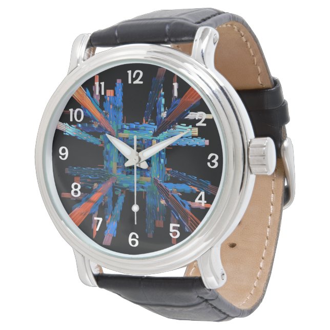 Die Mechanik von allen überwachen Armbanduhr (Schrägansicht)