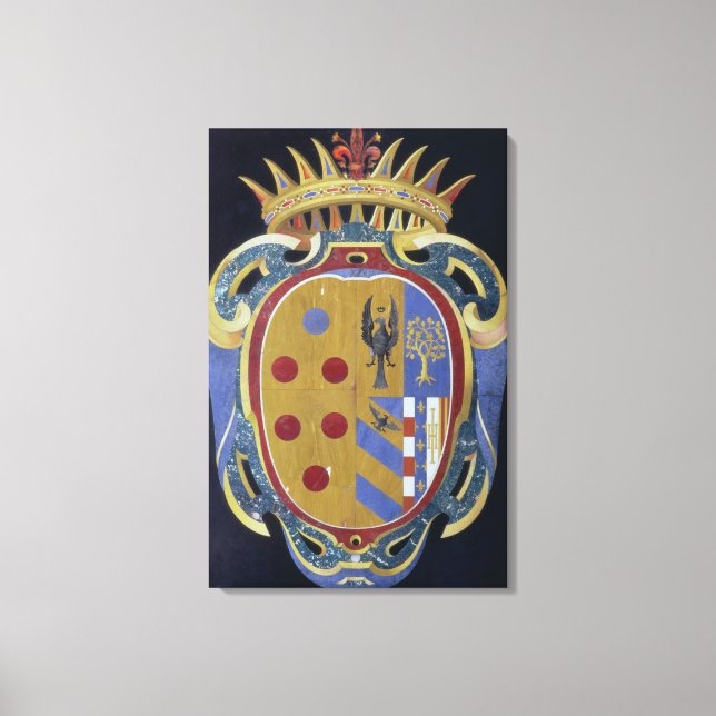 Die Medici-Lorena-Wappen, c.1638 (pietra dur) Leinwanddruck (Vorderseite)