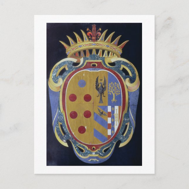 Die Medici-Lorena-Wappen, c.1638 (pietra dur) Postkarte (Vorderseite)