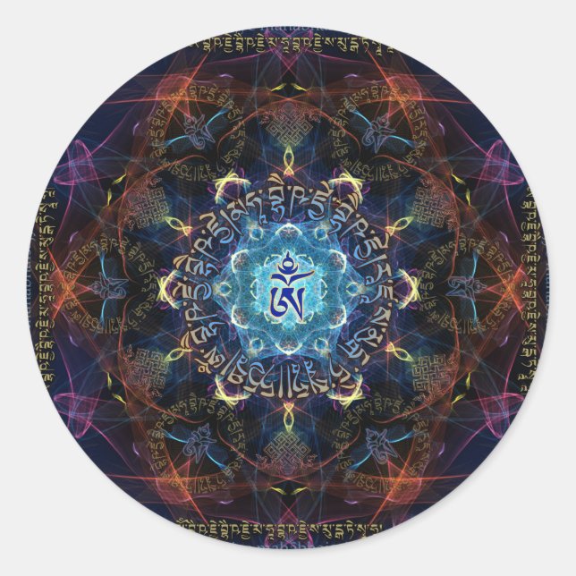 Die Medizin Buddha - Bhaisajyaguru Runder Aufkleber (Vorderseite)
