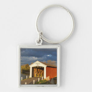 Die Medora Covered Bridge, erbaut 1875 Schlüsselanhänger