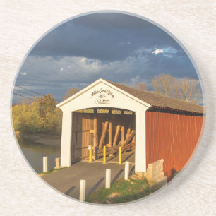 Die Medora Covered Bridge, erbaut 1875 Untersetzer