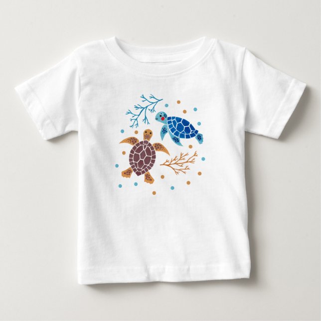 Die Meeresschildkröte Baby T-shirt (Vorderseite)