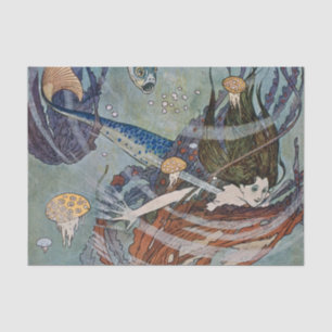 „Die Meerjungfrau Prinzessin“ von Edmund Dulac Seidenpapier