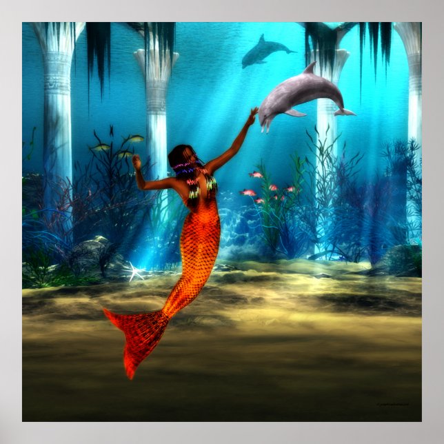 Die Meerjungfrau und die Dolphin Poster (Vorne)