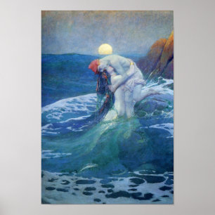 Die Meerjungfrau von Howard Pyle, 1919. Poster