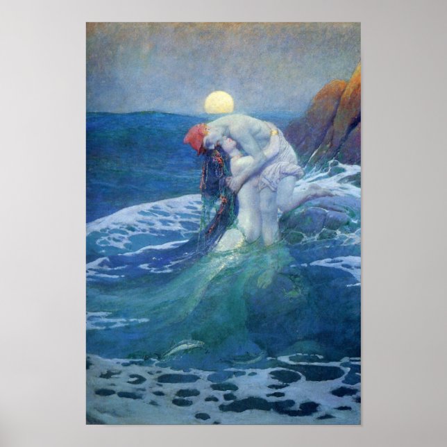 Die Meerjungfrau von Howard Pyle, 1919. Poster (Vorne)