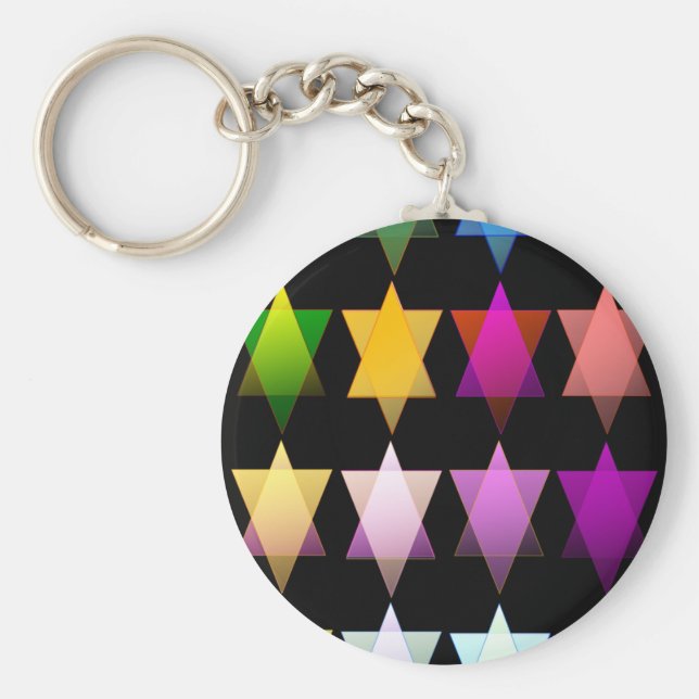 Die mehrfarbigen Sterne von David Schlüsselanhänger (Vorne)