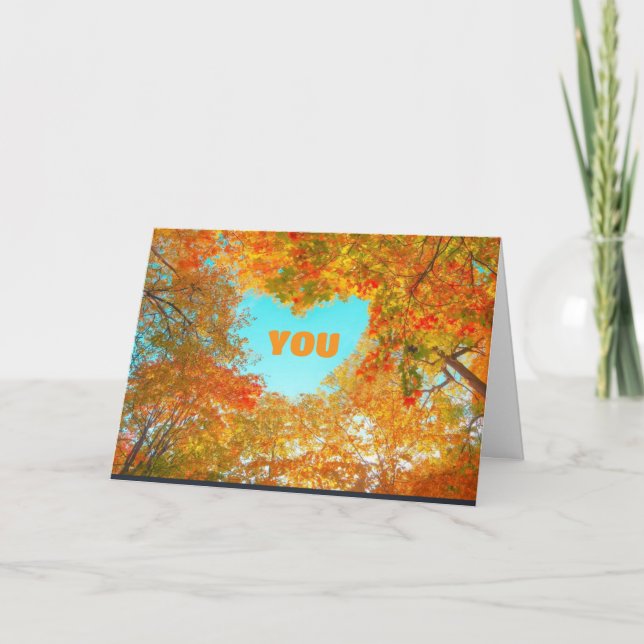 DIE MEISTE ERNTEDANK-KARTE "DANKFUL FÜR SIE" KARTE (Vorderseite)