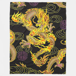 Die meiste populärer chinesischer Drache-Neokunst Fleecedecke