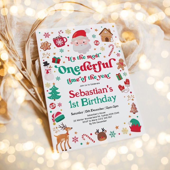 Die meisten 1derful Weihnachten Weihnachtsmann 1.  Einladung (Von Creator hochgeladen)