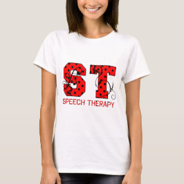 Die meisten Buchstaben rote und schwarze Polka-Pun T-Shirt