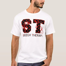 Die meisten Buchstaben Schwarz und Rot-Polka-Punkt T-Shirt