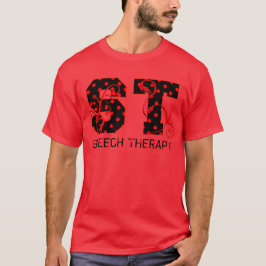 Die meisten Buchstaben Schwarz und Rot-Polka-Punkt T-Shirt