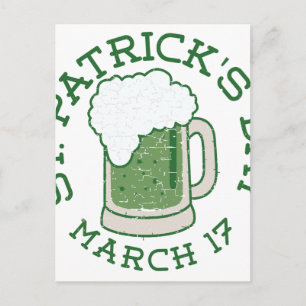 Die meisten Patricks bedrückten grünes Bier Postkarte