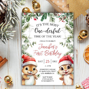 Die meisten WUNDERbaren Eichhörnchen Weihnachten Einladung