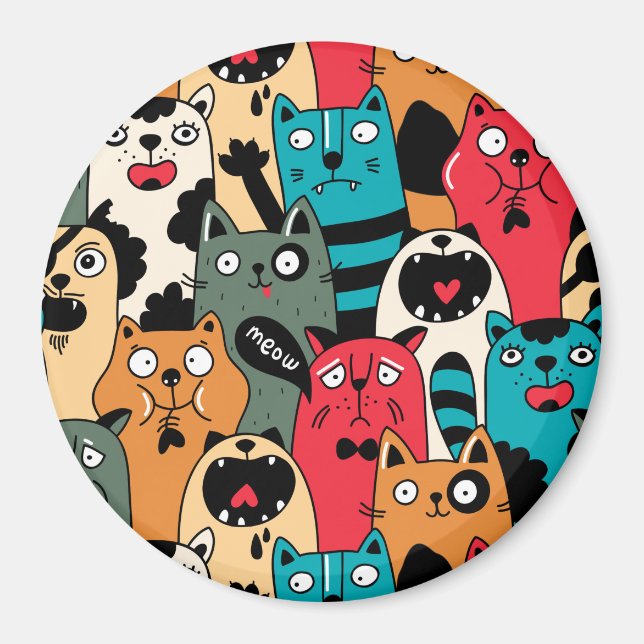 Die Menge an Katzen Magnet (Vorne)