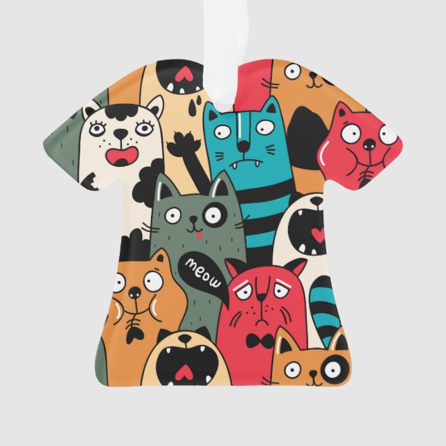 Die Menge an Katzen Ornament (Vorderseite)