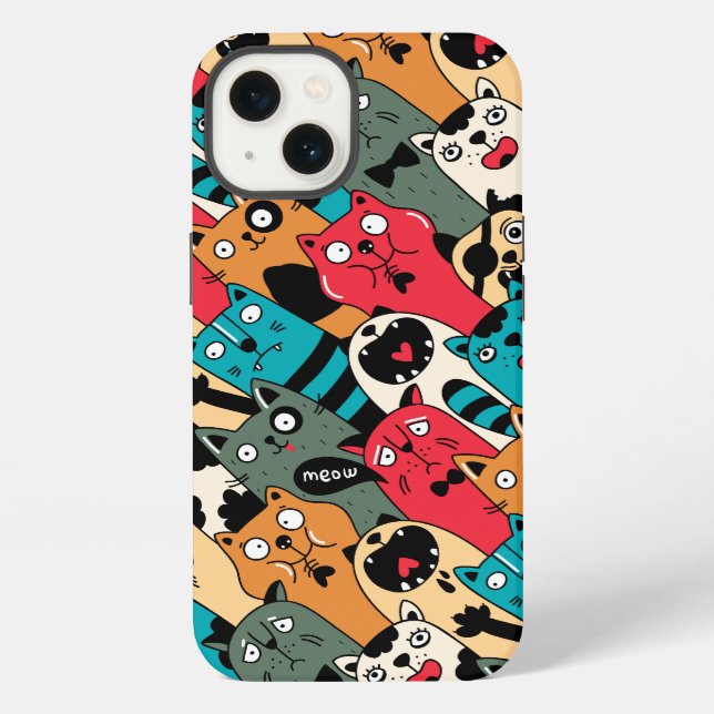 Die Menge der Katzen iPhone Hülle (Rückseite)