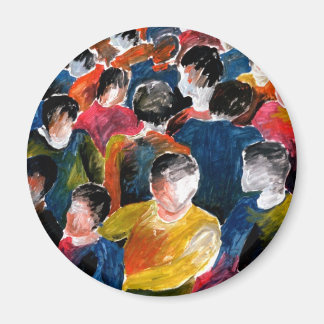 Die Menge - Kühlschrankmagnet. Magnet