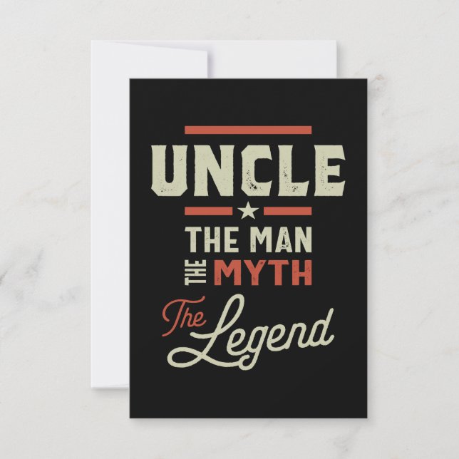 Die Menner Onkel den Mann der Mythos der Legende G RSVP Karte (Vorderseite)