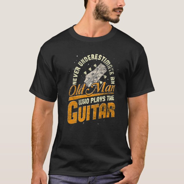 Die Mens Music unterschätzt nie einen alten Mann,  T-Shirt (Vorderseite)