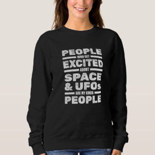 Die Menschen begeistern sich für den Weltraum und Sweatshirt